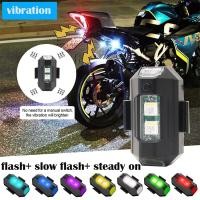 ราคา MOTUS 7 color indicator safety light Motorcycle LED RGB warning light universal mini signal with magnet vibration strobe light (22181407542)