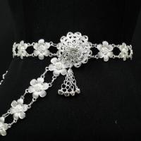 ราคา March jewelry 26 40นิ้วสไตล์ชาติพันธุ์ปรับเข็มขัดเงินโบราณ เข็มขัดเงิน เข็มขัดผู้หญิง เข็มขัดวินเทจ (7392496017)