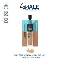 ราคา WHALE 1 ซอง Maybelline fit me เมย์เบลลีน ฟิตมี แมท พอร์เลส ฟาวเดชั่น รองพื้น เนื้อแมท ผิวเรียบเนียน รองพื้นซอง (22089188811)