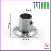 ราคา ตัวรับราว บล๊อครับราว แป้นยึดราว สแตนเลส กลม 16มม 19มม 22มม 25มม 32 มม สำหรับตู้เสื้อผ้า ราวผ้าม่าน Closet Rod Brackets (22138086009)