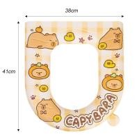 ราคา แหวนคุชชั่นฝาชักโครก Capybara หนาสำหรับทุกฤดูกาลผ้าคลุมฝาชักโครกรูปการ์ตูน EVA กันน้ำ (22244662369)