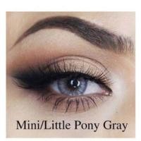 ราคา คอนแทคเลนส์ รุ่น mini Pony Little Pony ยี่ห้อ Pitchylens สีเทา มีค่าสายตา แถมตลับหลุมฟรี (17518511583)