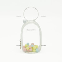 ราคา zhaowei Thicken Transparent PVC Clear Doll Bag Storage Case Keychain Bag Doll Organization Toy Storage Case With Plush Ball (22207595944)