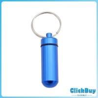 ราคา ClickBuy กล่องยายาพวงกุญแจอลูมิเนียม กล่องใส่ยาขนาดเล็กแบบพกพากันน้ำ Keychain Pill Box (21339769913)