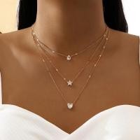 ราคา สร้อยคอจี้เพทายทันสมัยสำหรับผู้หญิงสร้อยโชคเกอร์สายโซ่หลายชั้นแฟชั่นผู้หญิงของขวัญเครื่องประดับเงาปาร์ตี้ (16973532429)