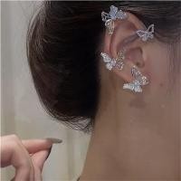 ราคา Clip Ear Cuff Earrings Non Piercing Butterfly Leaf Zircon (19767721358)