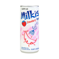 ราคา Original 밀키스딸기 Lotte Milkis Strawberry เครื่องดื่มโซดาโยเกิร์ต รสสตรอเบอร์รี่ 250ml (21757695602)