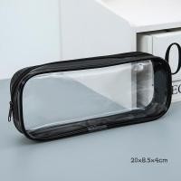 ราคา กระเป๋าดินสอ PVC แบบใส กันน้ํา กระเป๋าแบบใส ขนาดใหญ่ มีซิป สำหรับนักเรียน กระเป๋าอเนกประสงค์ใส่เครื่องเขียน สีดํา (20911847587)