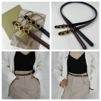 ราคา พร้อมส่ง เข็มขัด สไตล์เรียบง่าย สไตล์เกาหลี แฟชั่นสำหรับผู้หญิง หัวเข็มขัดสีทอง เข็มขัดหนังpu yp98 (21361282676)