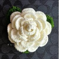 ราคา ดอกกุหลาบ โครเชต์ถัก สำหรับตกแต่ง หวาน ละมุน Handmade งานละเอียด (22453793861)