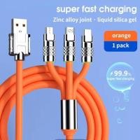 ราคา 200W สายชาร์จเร็ว 3 in 1 ชาร์จเร็ว 6A สายชาร์จ 3 หัวUSB to type c Micro นำไปใช้กับ Samsung oppo xiaomi สายชาร์จ สายชาร์จเร็วแท้ สายชาร์จ fast charging charge cable 1 2M (22523164696)