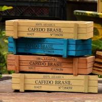 ราคา กระถางไม้ของตกแต่งแบบวินเทจสำหรับสวนกระถางปลูกพืชอวบน้ำทำจากไม้กระถางต้นไม้ที่ทำจากไม้ (22140921090)