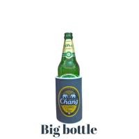 ราคา ปลอกเบียร์ ปลอกเก็บความเย็น ปลอกสกรีนลาย Chang Beer สำหรับใส่ขวดใหญ่ 630มล มี4สีให้เลือก (19269611842)