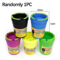 ราคา ที่เขี่ยบุหรี่อเนกประสงค์แบบพกพาที่เขี่ยบุหรี่การสุ่มสีดีไซน์สองชั้นสว่างสดใสทนทานที่เขี่ยบุหรี่ในรถจุได้เยอะ (22005406052)