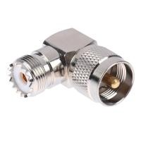 ราคา UHF ตัวผู้ PL 259 PL259เป็น UHF ตัวเมีย SO 239 SO239มุม90ขั้วต่ออะแดปเตอร์ RF (12160975423)