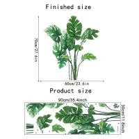 ราคา tianjunmaoyi สติกเกอร์ติดผนังลายใบไม้สีเขียวเขตร้อนของตกแต่งบ้านรูปลอกรูปต้นปาล์ม (21576499642)