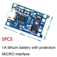 ราคา 5PCS Set 18650 TP4056 Lithium Battery Charger Module Charging Board with Protection Dual Function Li ion 5V 1A Micro Type c Mini USB (22089235901)