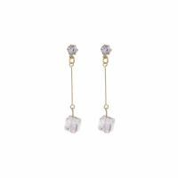 ราคา DASHU2 Fairy Symphony Long Tassal Square Crystal Rhinestone Drop Earrings Women Earring Korean Style Earring Banquet Jewelry (16294417603)