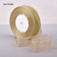ราคา QIAN TI ZI 2 5ซม 50หลาริบบิ้นผ้าไหมแก้วคริสต์มาสปาร์ตี้ DIY ที่บ้านให้ผ้าคลุมของตกแต่งงานแต่งงานริบบิ้นผ้าพันคอ DIY (22424755072)