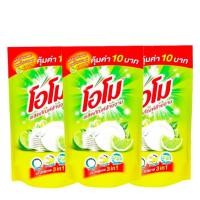 ราคา โอโม น้ำยาล้างจานผสมน้ำมะนาวแท้ ถุงเติม แพ็ค3ถุง ขนาด 400มล (22406682727)