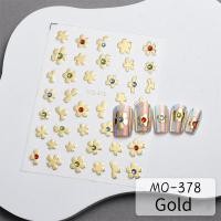 ราคา UR SUGAR 3D Cute White Wildflower Colored Beautiful Daisy Flower Sunflower Embossed Relief Nail Art Decoration Sticker Manicure Decals (22565729780)
