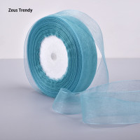 ราคา QIAN TI ZI 2 5ซม 50หลาริบบิ้นผ้าไหมแก้วคริสต์มาสปาร์ตี้ DIY ที่บ้านให้ผ้าคลุมของตกแต่งงานแต่งงานริบบิ้นผ้าพันคอ DIY (22424755075)