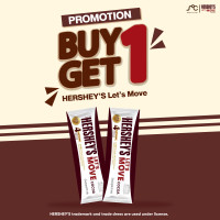 ราคา Promotion Buy 1 get 1 Hersheys Lets Move 1 ซองแถม 1 ซอง (22601853793)
