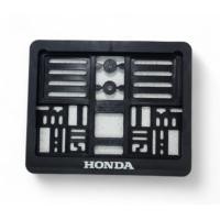 ราคา NEW กรอบใส่ป้ายทะเบียนมอเตอร์ไซด์พลาสติก HONDA NEW แบบมีแผ่นใส และ แบบไม่มีแผ่นใส (21765781161)