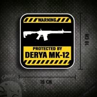 ราคา สติกเกอร์รูปปืนDerya MK12 Shotgunสติกเกอร์ติดรถยนต์ สติกเกอร์ป้ายคำเตือน ขนาด 10x10CM (16140492528)