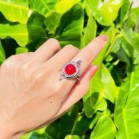 ราคา แหวนพญานาคราชสีแดง สีเขียว ขนาดfree size ตรงแหวนขยายได้ (21733609041)