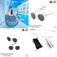 ราคา แว่นตากันแดด Richard Walker ทรงกลม RB1011 สไตล์เกาหลี สำหรับผู้หญิง กรอบสีขาว เลนส์ดำ (8882255172)