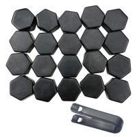 ราคา สลักเกลียวฝาครอบล้อรถสีดำ20ชิ้น17มม ครอบคลุมอุปกรณ์ป้องกันดุมล้อรถซิลิโคนแต่งฝาเกลียวฝาครอบกันสนิม (21787430216)