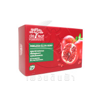 ราคา เดอ ลีฟ ทานาคา สบู่ทับทิมและเมล็ดองุ่น ลดเลือนริ้วรอย ผิวดูอ่อนเยาว์ 100g DE LEAF THANAKA Pomegranate Ageless Glow Soap สบู่เดอลีฟ (16442950172)