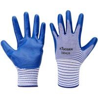 ราคา 1 Pairs Labor protection gloves with rubber nitrile anti slip rubber protective gloves (22670622602)