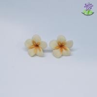 ราคา ต่างหู ดินปั้น ดอกลีลาวดี ทรงโบราณ เครื่องประดับแฟชั่น (1739696551)