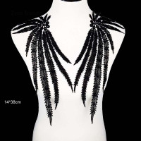 ราคา QIAN TI ZI ผ้าลูกไม้คอปกเย็บสีดำ1ชิ้น ชุดเดรส สมุดโน๊ต (22138228431)