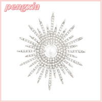 ราคา pengxia COD เข็มกลัดติดเสื้อสำหรับผู้หญิงเข็มกลัดติดเสื้อรูปดอกทานตะวันประดับมุกหรูหราแฟชั่น (20825001419)