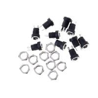 ราคา Shiou 10pcs DC 022B แหล่งจ่ายไฟ JACK SOCKET FEMALE PANEL MOUNT Connector 5 5 2 1mm (21320879635)