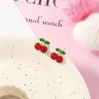 ราคา Fruit Ear Studs Cute Stud Earrings Glitter Dangler Earrings Fashion Chic Earrings Red Cherry Stud (22143424851)