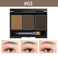 ราคา ที่เขียนคิ้ว คิ้วฝุ่นตลับ คิ้วฝุ่น เนื้อฝุ่น กันน้ำ พร้อมแปรงเขียนคิ้ว 3 สี คิ้วฝุ่น เขียนคิ้วตลับ Lameila Eyebrows 581 (22247713964)
