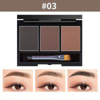 ราคา ที่เขียนคิ้ว คิ้วฝุ่นตลับ คิ้วฝุ่น เนื้อฝุ่น กันน้ำ พร้อมแปรงเขียนคิ้ว 3 สี คิ้วฝุ่น เขียนคิ้วตลับ Lameila Eyebrows 581 (22247713962)