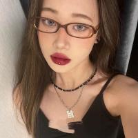 ราคา แว่นตาวินเทจ แฟชั่น Y2K วินเทจญี่ปุ่นเกาหลีกรอบแว่นตาขนาดเล็กผู้หญิง Ins ยุโรปและอเมริกาไล่ระดับสีแว่นตา MIMOON (22593664618)