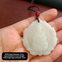 ราคา Antanciepp หยกสีเขียวสไตล์จีนของตกแต่งลายพุทธศาสนาสร้อยคอจี้หยกเจ้าแม่กวนอิมแกะสลักด้วยมือเครื่องรางสำหรับผู้หญิงผู้ชายของขวัญเครื่องประดับนำโชค (22238750747)