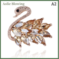 ราคา Aolie เข็มกลัดหงส์คริสตัลอัลลอยรูปสัตว์เข็มกลัดติดปกเสื้อรูปสัตว์1ชิ้น (20220658335)
