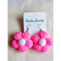 ราคา พร้อมส่งต่างหูพื้นเมืองต่างหูชาวเขาแฟชั่นน่ารักดอกไม้ไหมพรมถักงานแฮนเมดส่งด่วน (19037733648)