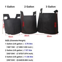 ราคา ถุง Grow สีดำ1 2 3แกลลอนกระถางผ้าปลูกผักกระถางต้นไม้ DIY เครื่องมือทำสวน Myh1 (22312031052)
