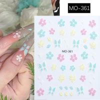 ราคา UR SUGAR 3D Cute White Wildflower Colored Beautiful Daisy Flower Sunflower Embossed Relief Nail Art Decoration Sticker Manicure Decals (22565161427)