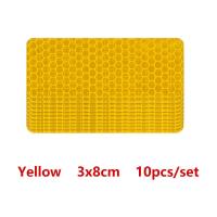 ราคา เทปกาวเตือนภัยสติกเกอร์รถสะท้อนแสง10ชิ้นสติ๊กเกอร์สะท้อนแสงระบบเตือนภัยการชนกับรถคันอื่นอุปกรณ์ตกแต่งลำต้นรถยนต์ (22236931683)