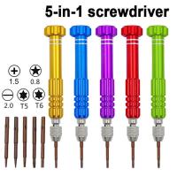 ราคา 5 in 1 Aluminum Alloy Screwdriver Repair Open Tools Kit Screwdrivers Repair Kit (13979735917)