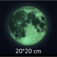ราคา สติ๊กเกอร์เรืองแสง สติ๊กเกอร์พระจันทร์3D เรืองแสง (22088571175)